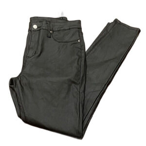 Wayrunz Black Faux Leather Jeggings